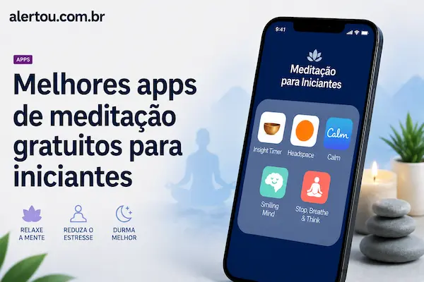 5 melhores apps de meditação gratuitos para iniciantes em 2026