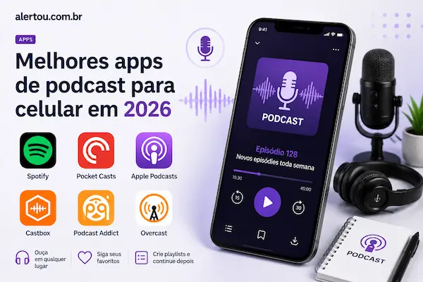 Melhores apps de podcast para celular em 2026